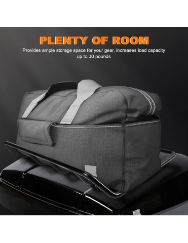 Portaequipajes Maletero Eumti Negro para Harley Touring 1984-2025