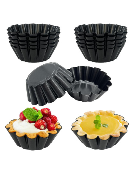 Moldes para Tartas de Huevo Urxirha 14PCS 6.6cm Antiadherentes