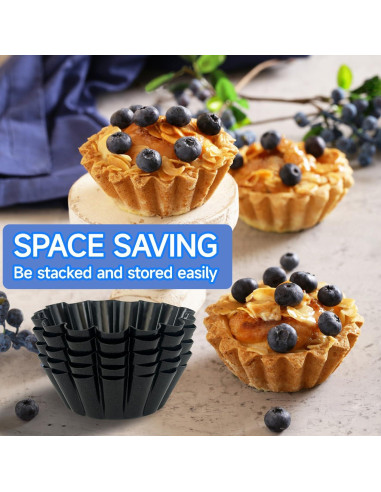 Moldes para Tartas de Huevo Urxirha 14PCS 6.6cm Antiadherentes