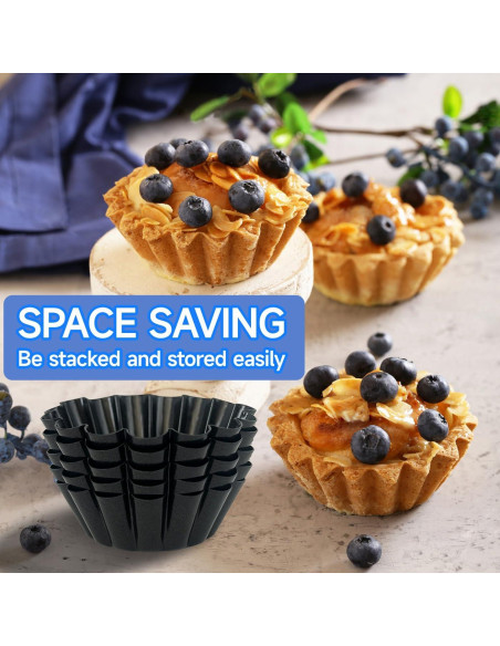 Moldes para Tartas de Huevo Urxirha 14PCS 6.6cm Antiadherentes