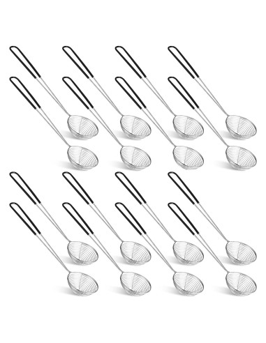 16 Cucharas Colador de Acero Inoxidable EupHHonycs 27.5cm