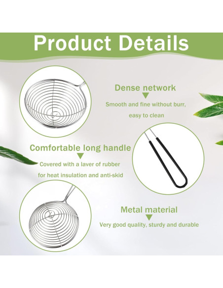 16 Cucharas Colador de Acero Inoxidable EupHHonycs 27.5cm