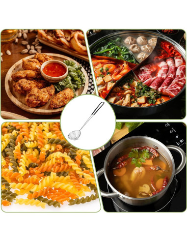 16 Cucharas Colador de Acero Inoxidable EupHHonycs 27.5cm