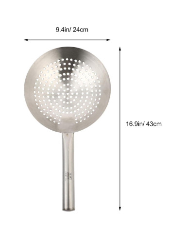 Cucharón Colador Ranurado de Acero Inoxidable Yardwe 0.39kg