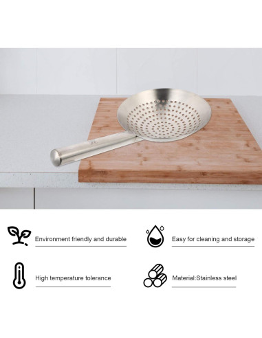 Cucharón Colador Ranurado de Acero Inoxidable Yardwe 0.39kg