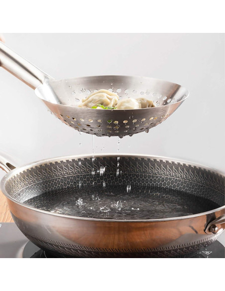 Cucharón Colador Ranurado de Acero Inoxidable Yardwe 0.39kg