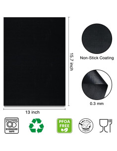 Mats de Parrilla KICKOIL Set de 6 Antiadherentes 40x33cm 2