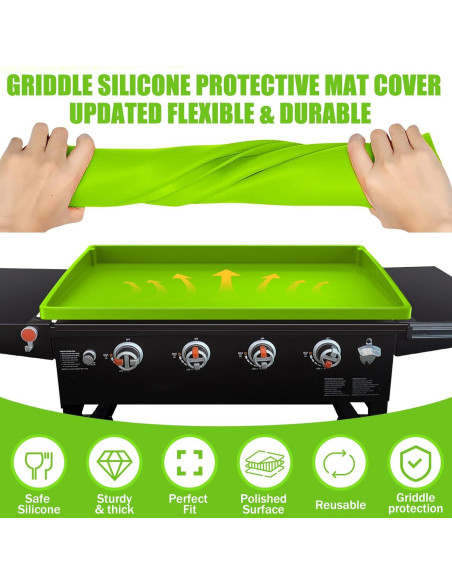 Cubierta de Silicona Verde para Plancha Blackstone 71 cm Cubierta de Silicona Verde para Plancha Blackstone 71 cm