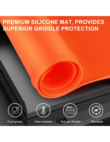 Cubierta de Silicona Ghislaine para Plancha 36" Naranja Cubierta de Silicona Ghislaine para Plancha 36" Naranja