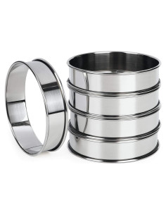 Anillos para Muffins Ingleses FANGSUN 10,16 cm Acero Inoxidable