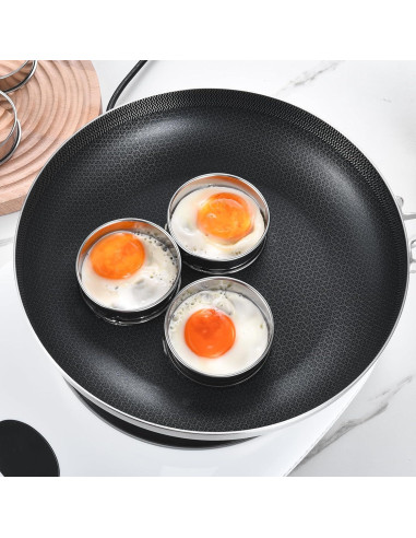 16 Anillos de Muffin Crumpet Acero Inoxidable 3.15 y 4"