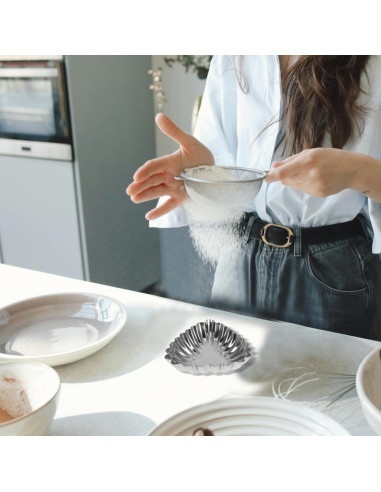 20 Moldes para Tartas de Huevo SHERCHPRY Acero Inoxidable