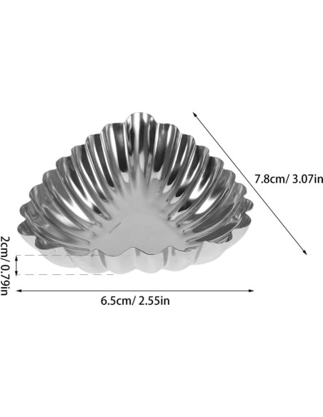 20 Moldes para Tartas de Huevo SHERCHPRY Acero Inoxidable