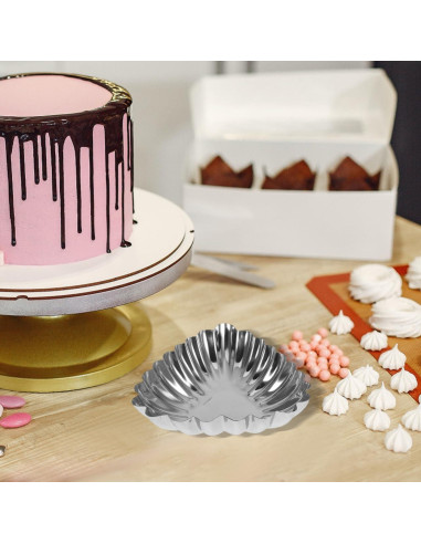 20 Moldes para Tartas de Huevo SHERCHPRY Acero Inoxidable