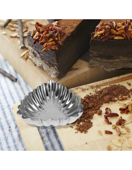 20 Moldes para Tartas de Huevo SHERCHPRY Acero Inoxidable