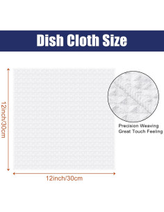 Paños de Cocina Homaxy Microfibra 30x30 cm 6 Piezas Blanco 2