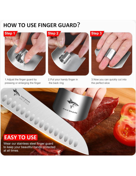 Protectores de Dedos MAD SHARK Acero Inoxidable 2pcs