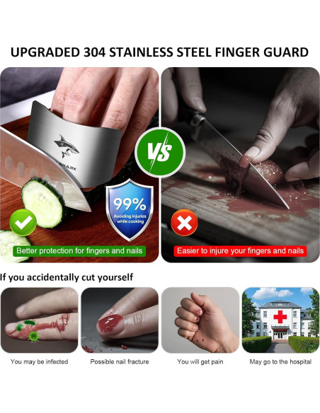 Protectores de Dedos MAD SHARK Acero Inoxidable 2pcs