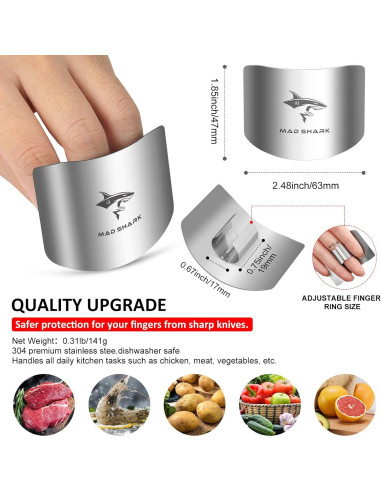 Protectores de Dedos MAD SHARK Acero Inoxidable 2pcs