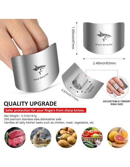 Protectores de Dedos MAD SHARK Acero Inoxidable 2pcs