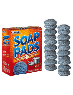 SCRUBIT 20 Almohadillas de Lana de Acero Prejabones 35x18cm