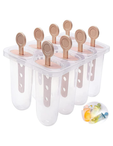 Moldes de Silicona para Paletas LANSKYWARE 8 Piezas