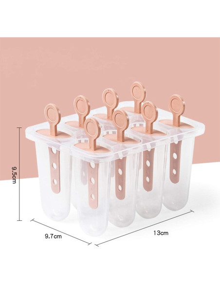 Moldes de Silicona para Paletas LANSKYWARE 8 Piezas