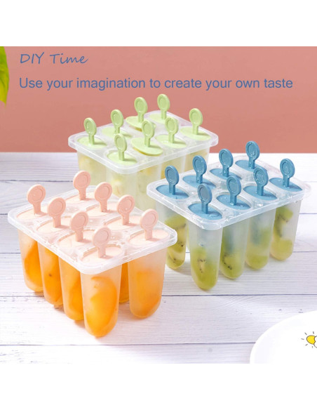 Moldes de Silicona para Paletas LANSKYWARE 8 Piezas