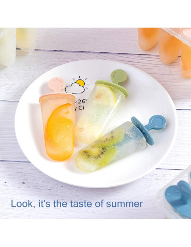 Moldes de Silicona para Paletas LANSKYWARE 8 Piezas