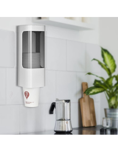 Dispensador de Vasos de Papel 3-5 oz Haqaf Blanco