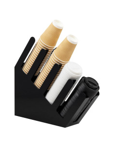 Dispensador de Tazas Mind Reader 4 Compartimentos Negro