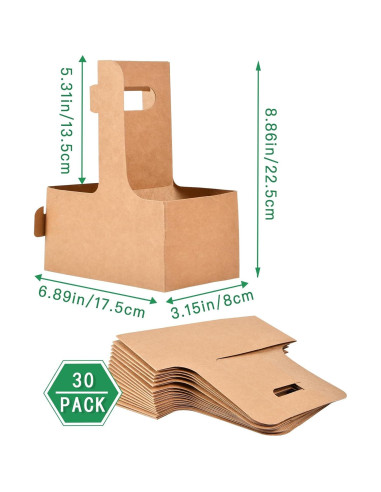 Portavasos desechable 20 unidades Supkiir Kraft 2 tazas