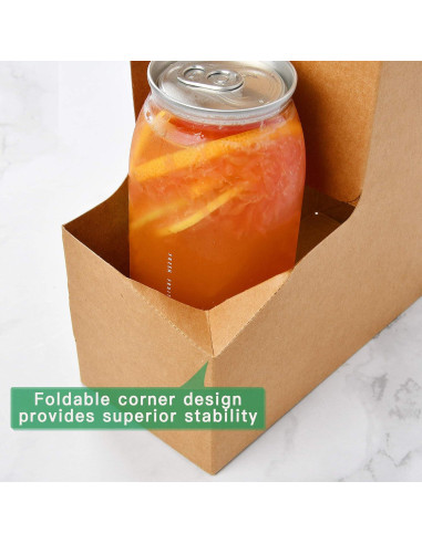 Portavasos desechable 20 unidades Supkiir Kraft 2 tazas