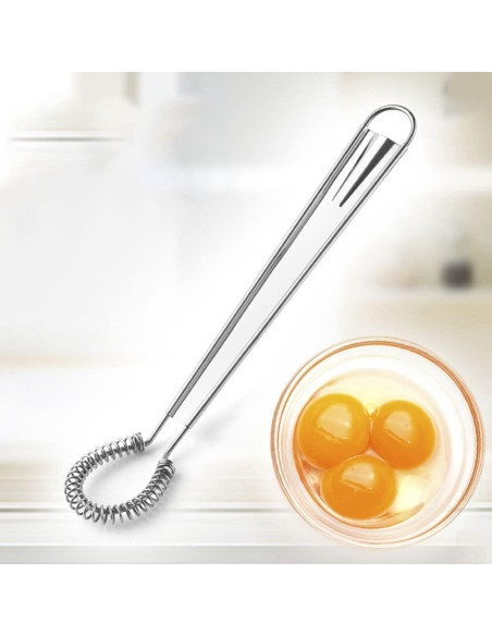 Batidor de Huevos Manual Rosojodg de Acero Inoxidable 32g