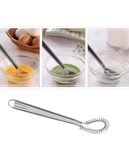 Batidor de Huevos Manual Rosojodg de Acero Inoxidable 32g