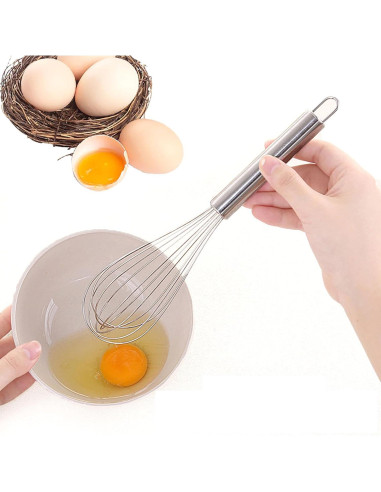 Batidor de huevos manual YIKANGHENG 2 piezas acero inoxidable