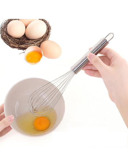 Batidor de huevos manual YIKANGHENG 2 piezas acero inoxidable