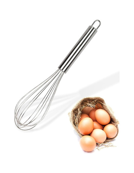 Batidor de huevos manual YIKANGHENG 2 piezas acero inoxidable