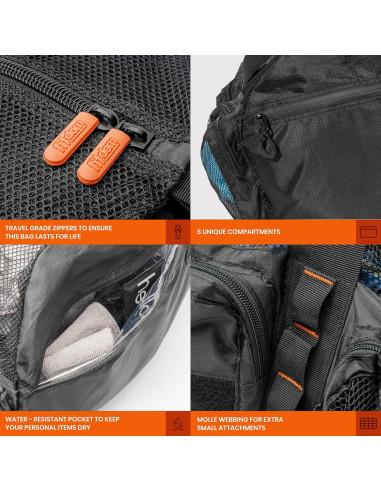 Bolsa de Malla 90L Fitdom para Buceo y Playa