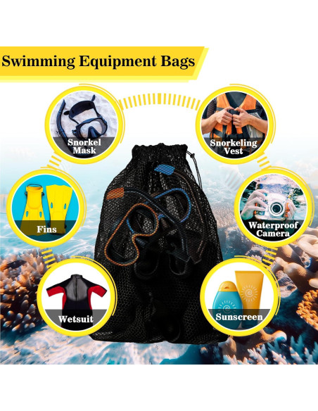 Bolsa de Malla 3PCS RAINFLOW para Buceo y Natación