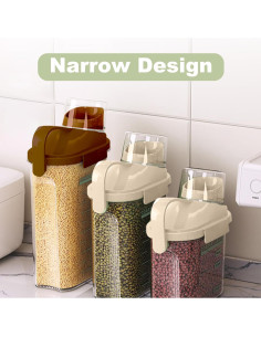 Juego 3 Contenedores Almacenamiento Alimentos LANGMINGDE 2500ml 2