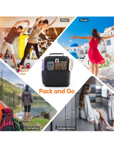 Bolsa de Ducha de Malla Lifewit Mediana Negra 21x15x25cm