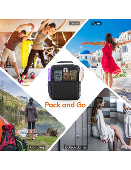 Bolsa de Ducha de Malla Lifewit Mediana Negra 21x15x25cm