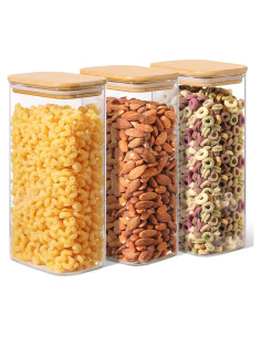 Contenedores de vidrio rectangular ComSaf 1600ml 3Pcs