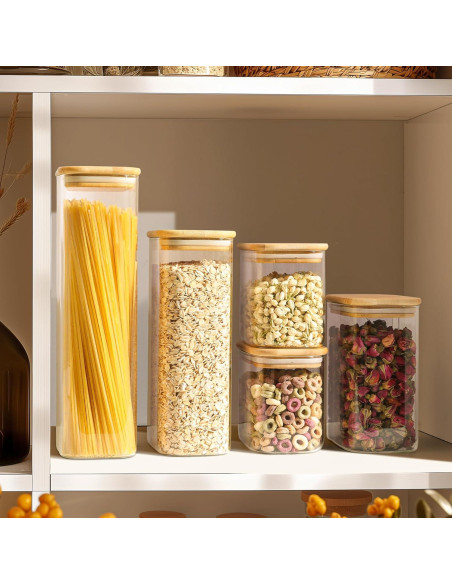 Contenedores de vidrio rectangular ComSaf 1600ml 3Pcs Contenedores de vidrio rectangular ComSaf 1600ml 3Pcs