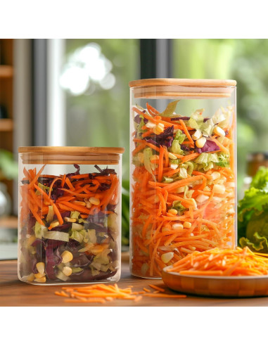 Contenedores de vidrio rectangular ComSaf 1600ml 3Pcs