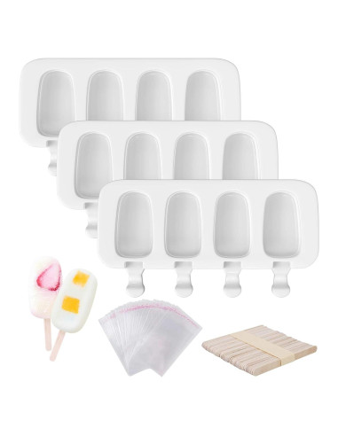 Juego de Moldes de Silicona para Paletas Ouddy Life 3 Piezas