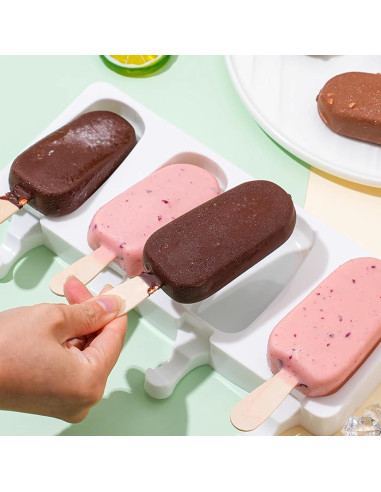 Juego de Moldes de Silicona para Paletas Ouddy Life 3 Piezas