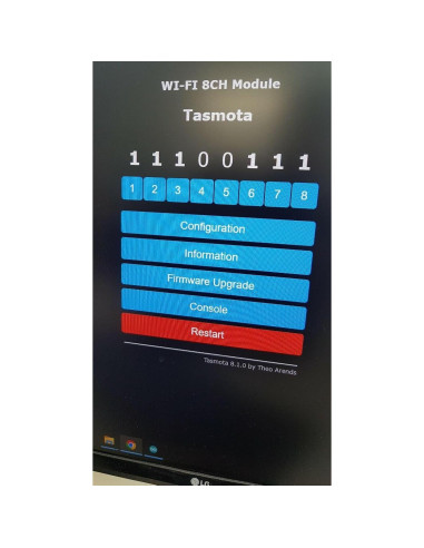 Placa de Relé Electromagnético 8 Canales WiFi TASMOTA ESP8266