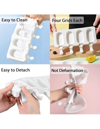 Juego de Moldes de Silicona para Paletas Ouddy Life 3 Piezas